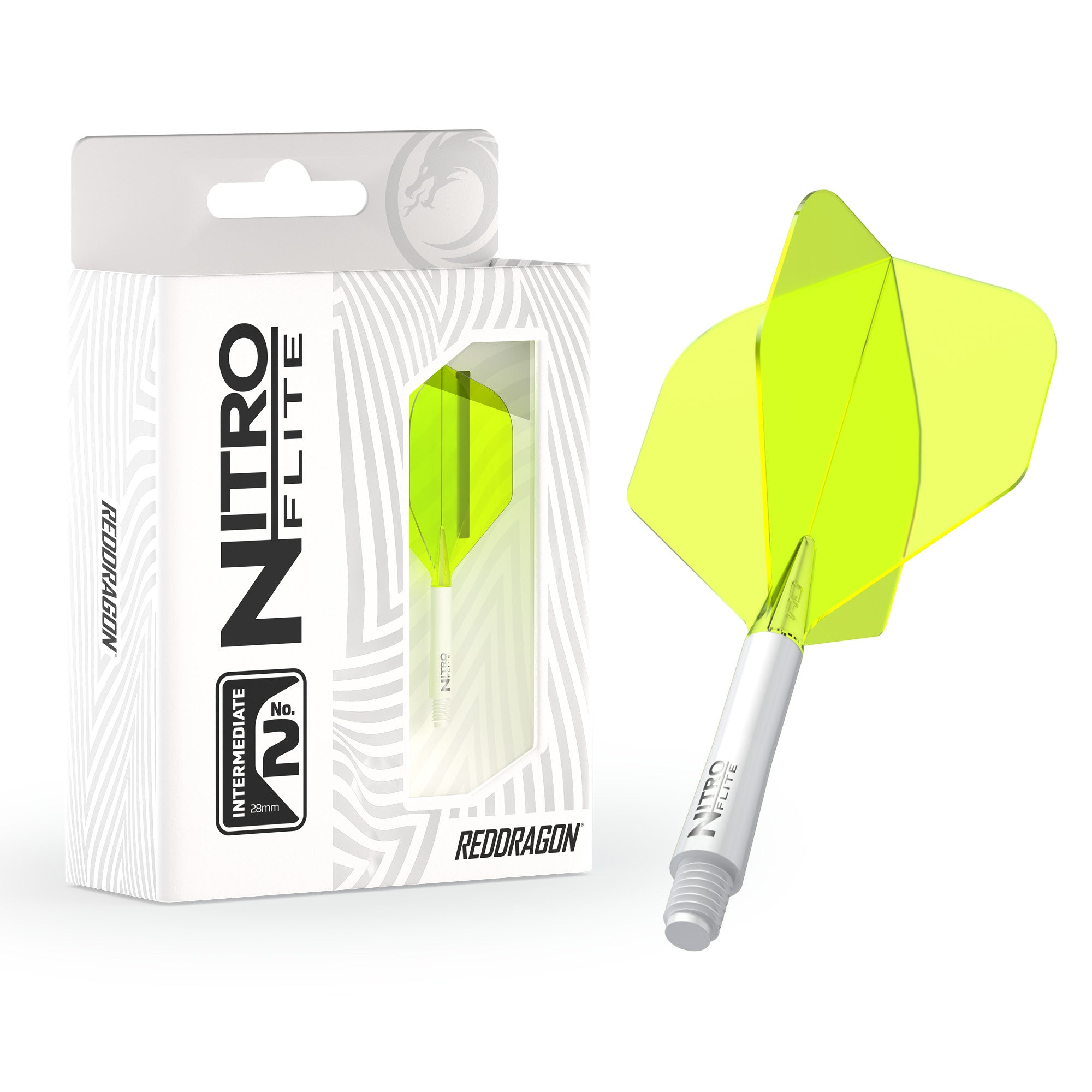 Nitro Flite - Integrated Flight and Shaft White & Yellow