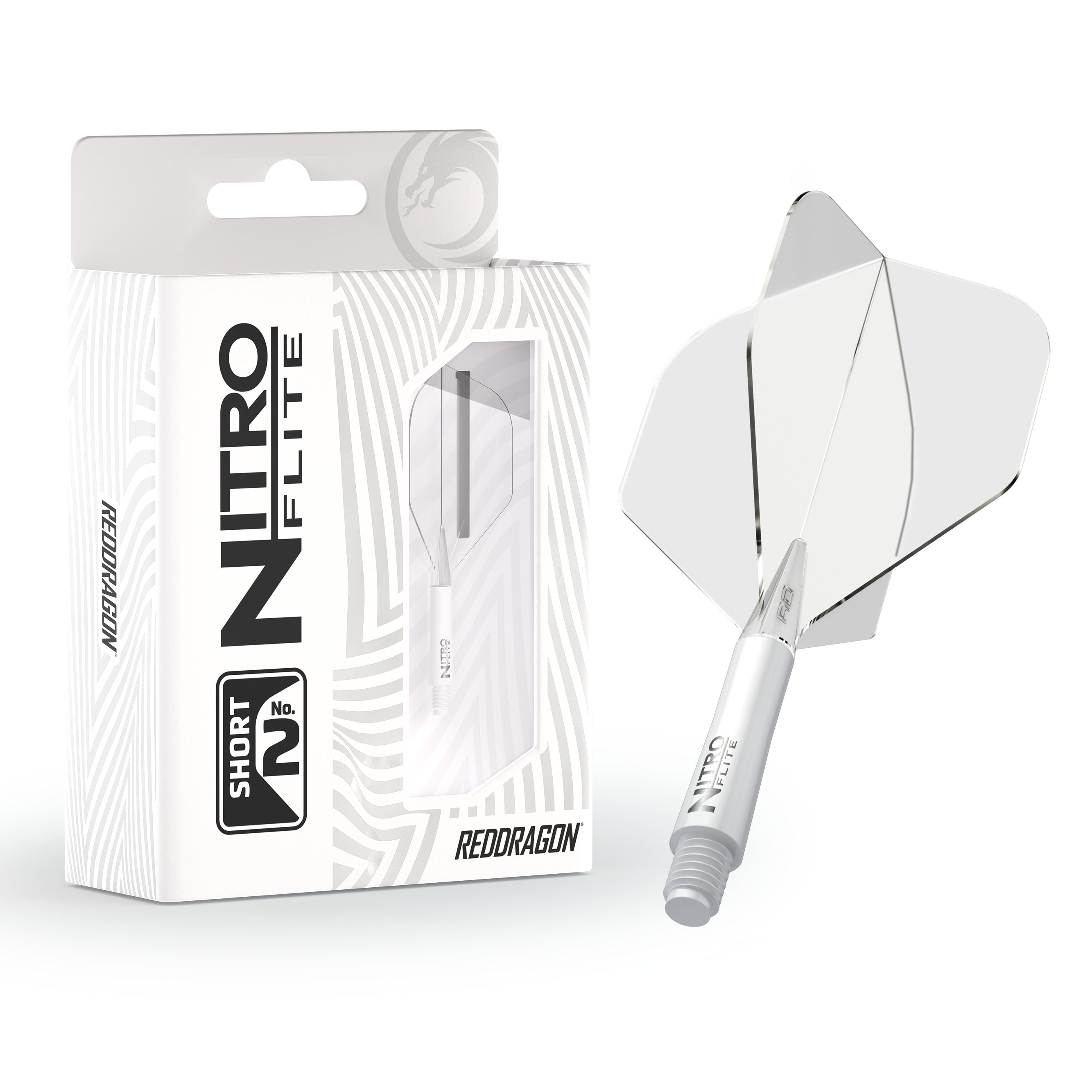 Nitro Flite - Integrated Flight and Shaft White & Clear